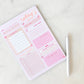 Fleurs on Sunday - Daily Planner Notepad | A5 Notepad | Today's Agenda