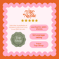 Elle Nicole branding with store information and rating on an orange background