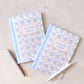 Fleurs on Sunday - Blue Floral Reading Journal | A5 Book Review Notebook
