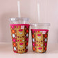 Coffee Cup Cover - Groovy June - Iced Drink Sleeve: Small / 16oz