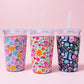 Ellē Nicole Coffee Cup Cover - Boots & Bouquets - Iced Drink Sleeve: Small / 16oz