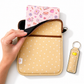 E-reader / Tablet Sleeve / Case / Book Sleeve - Yellow Polka Dot