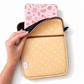 E-reader / Tablet Sleeve / Case / Book Sleeve - Yellow Polka Dot