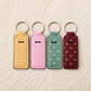 💄 Lip Balm Keychain Holder (Brown Polka Dot)