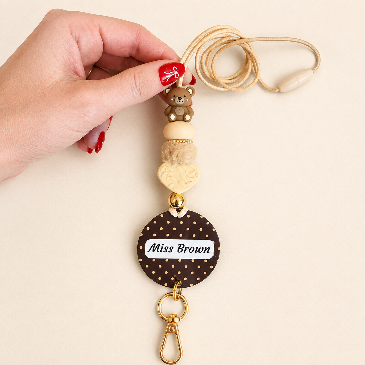 Teddy Bear Personalised Lanyard
