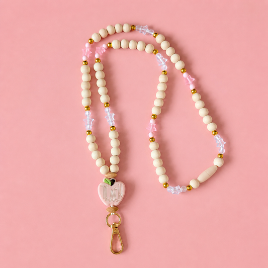 Wooden Bead Lanyard - Teach