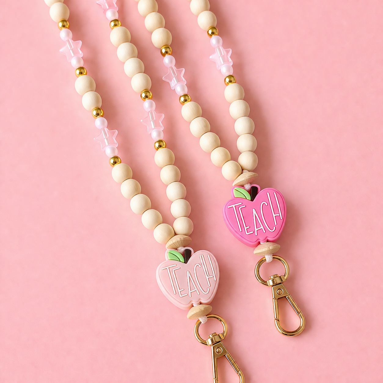 Wooden Bead Lanyard - Teach