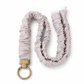 Beige Fine Line Peonie Flower - Scrunchie Lanyard – Stretchy, Safe & Cute (49cm + Stretc)