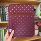 E-reader / Tablet Sleeve / Case / Book Sleeve - Brown Polka Dot