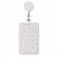 Load image into Gallery viewer, Beige Petal ID reel badge & ID Holder combo | Healthcare | Educators | Office
