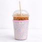 Pastel Garden - Rayni Cup Cozy – Pink & Floral Reusable Coffee Sleeve (16oz)