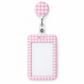 Pink Gingham ID reel badge & ID Holder combo | Healthcare | Educators | Office