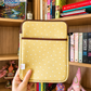 E-reader / Tablet Sleeve / Case / Book Sleeve - Yellow Polka Dot