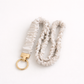Milkie White Scrunchie Lanyard – Stretchy & Cute (49cm + Stretch)