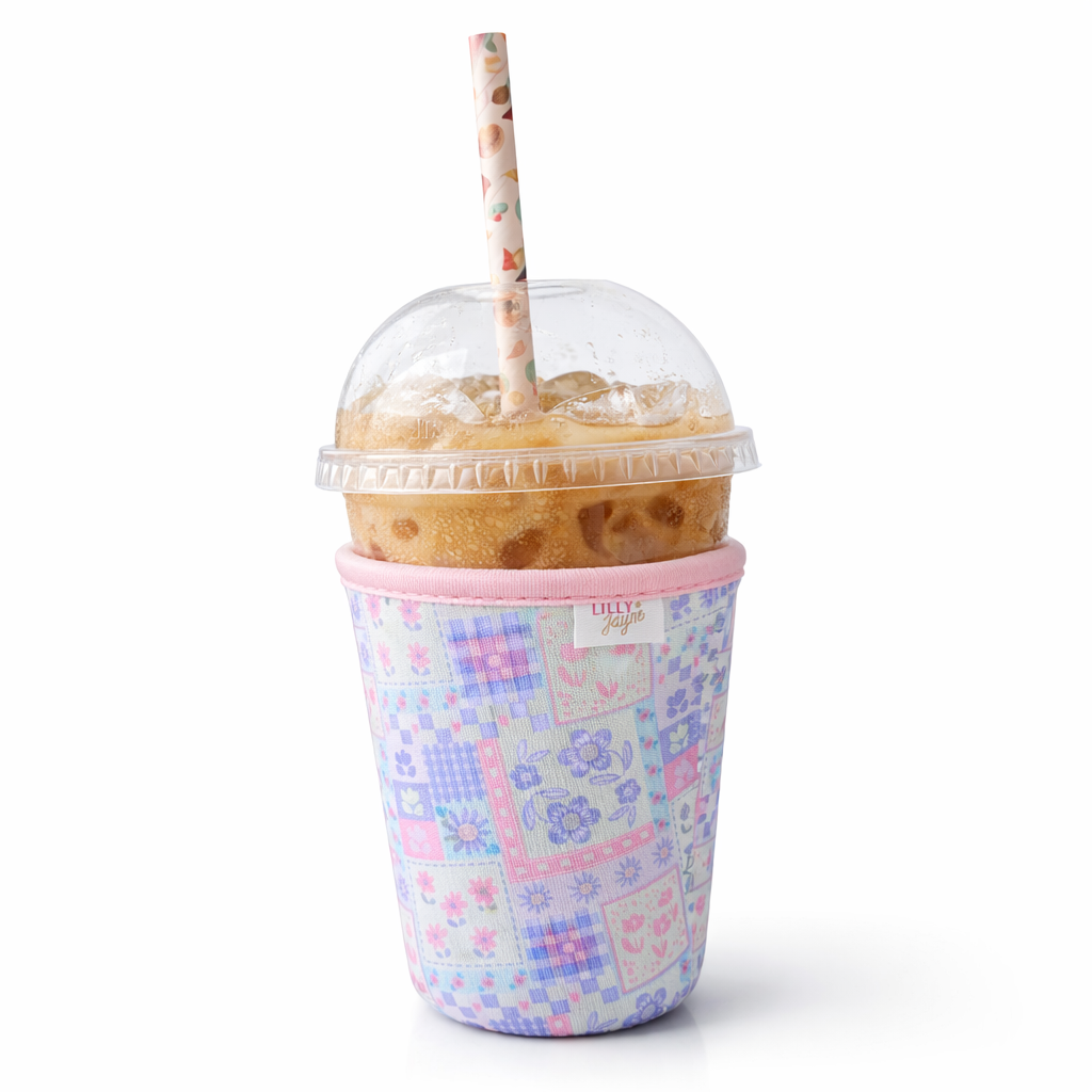 Purple Patch - Rayni Cup Cozy – Reusable Iced Coffee Sleeve (16oz)