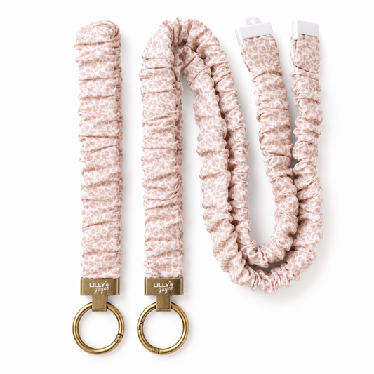 Beige Petal Scrunchie Wristlet (Mini Me)
