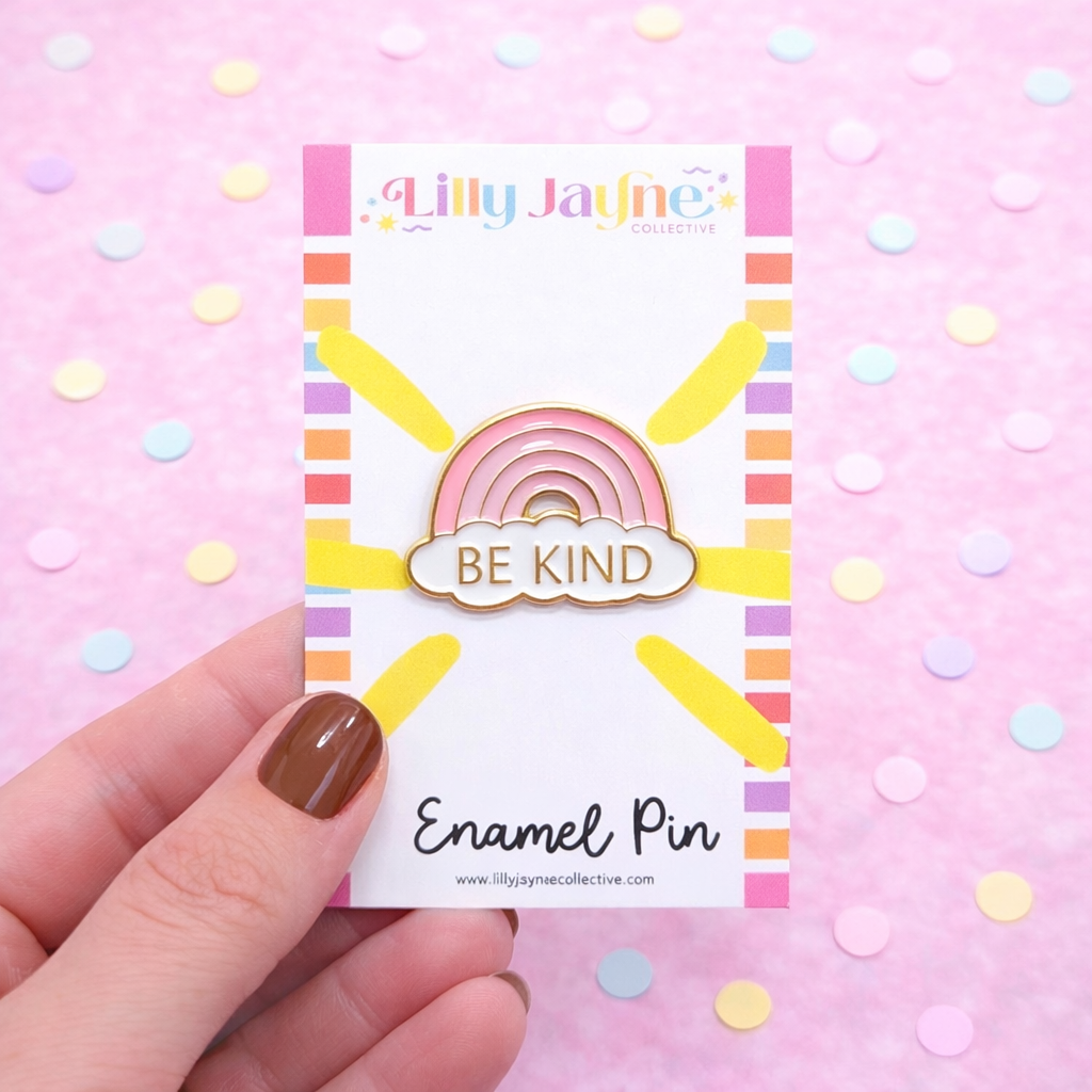 Pink Be Kind Enamel Pin