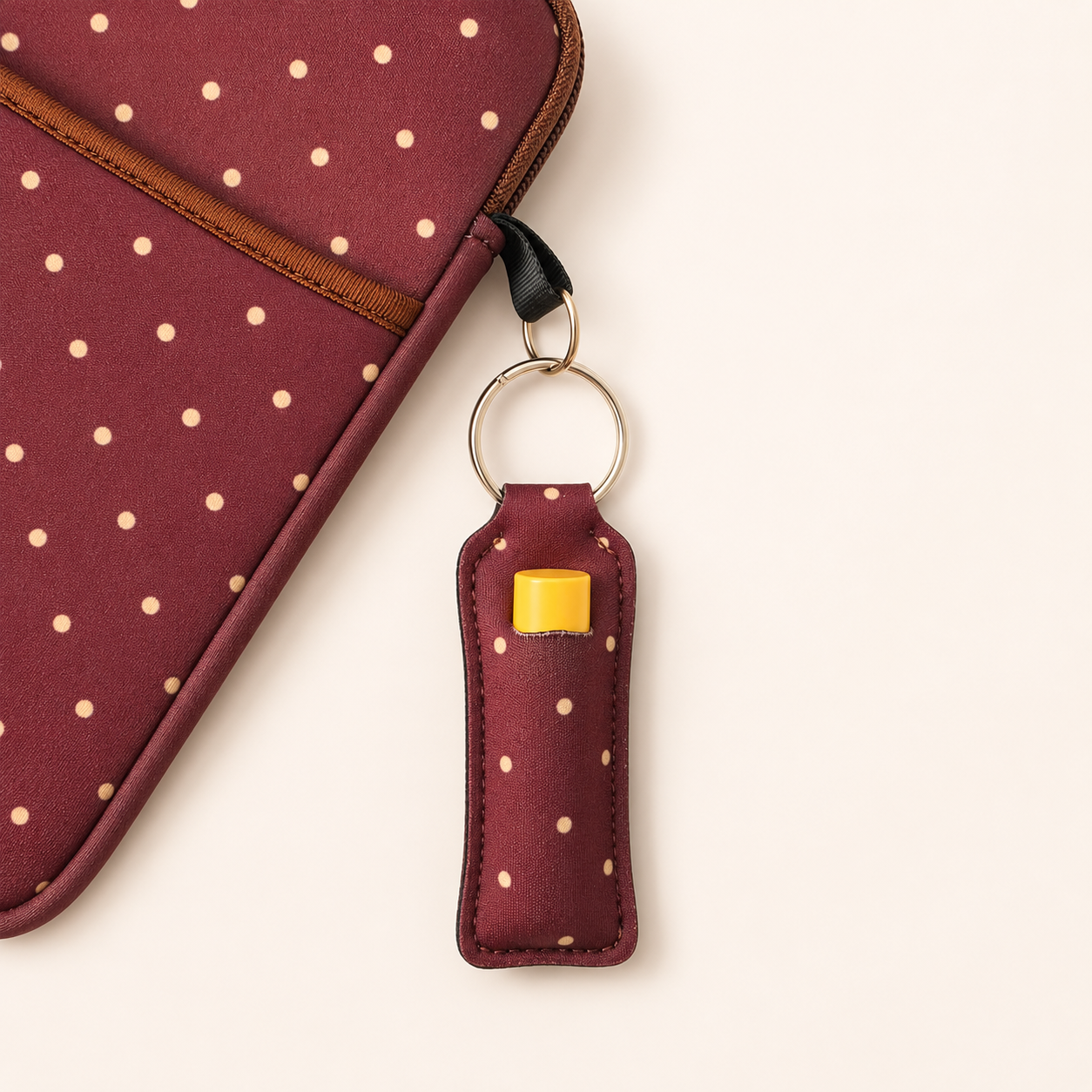 E-reader / Tablet Sleeve / Case / Book Sleeve - Brown Polka Dot