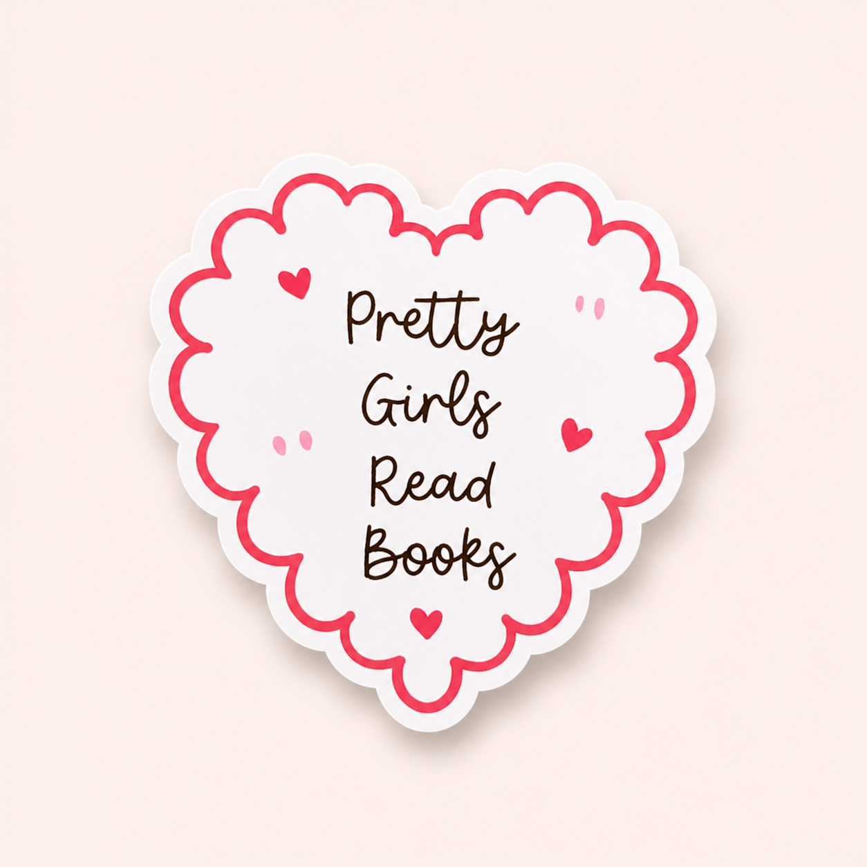 Pretty Girls Read Books Vinyl Sticker | 7cm Bookish Decal | Matte & Holographic Stars Finish