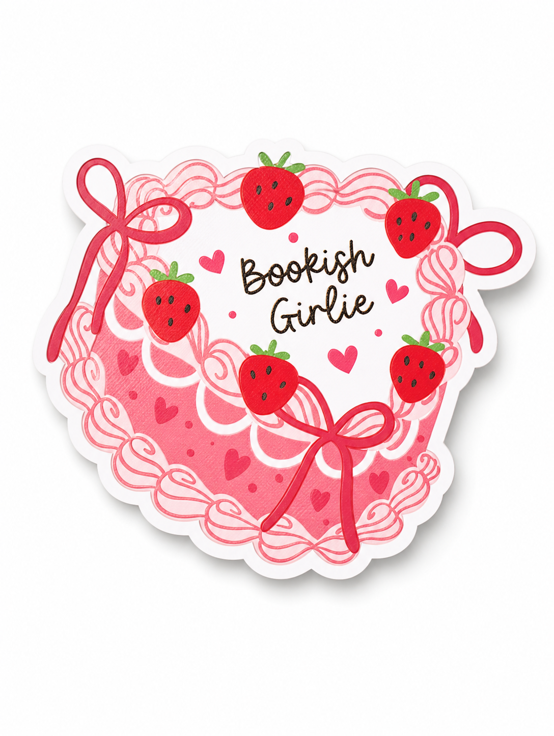 Bookish Girlie Vinyl Sticker | 7cm Bookish Decal | Matte & Holographic Stars Finish