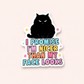 I promise I am nicer than my face looks Vinyl Sticker | 7cm Bookish Decal | Matte & Holographic Stars Finish