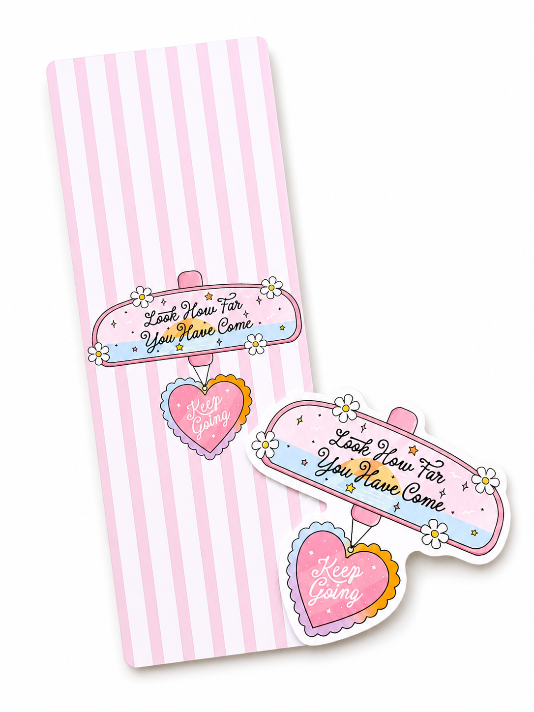 Look how far you have come - Double-sided bookmark with Matte finish