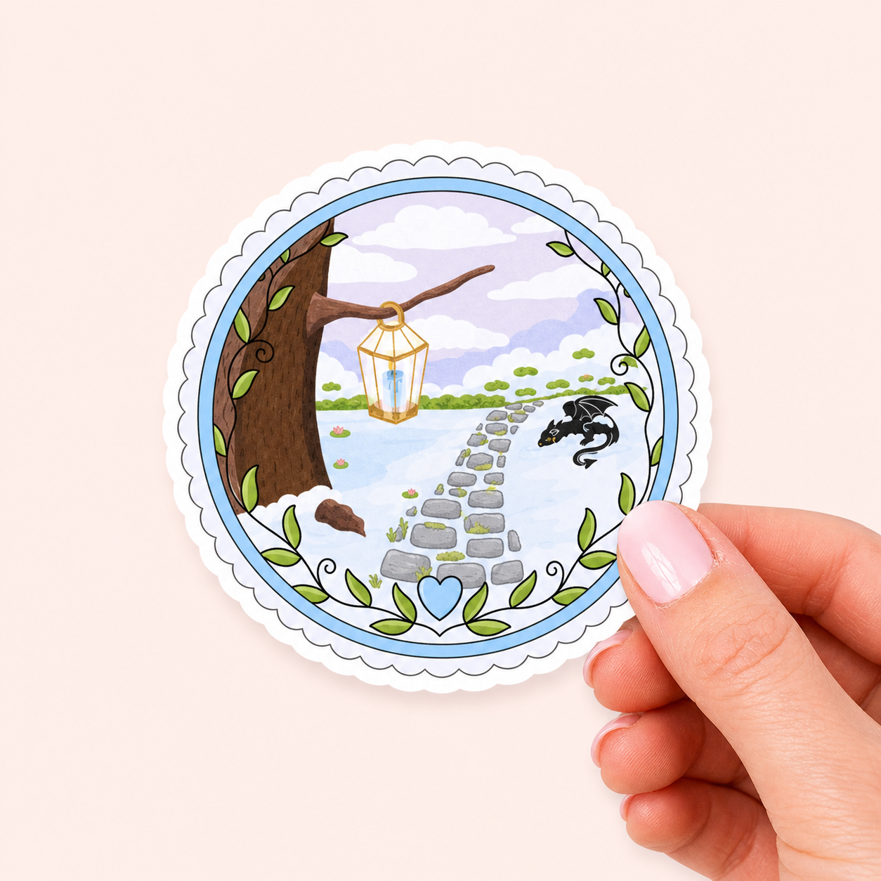 Winter Storm Vinyl Sticker | 7cm Bookish Decal | Matte & Holographic Stars Finish