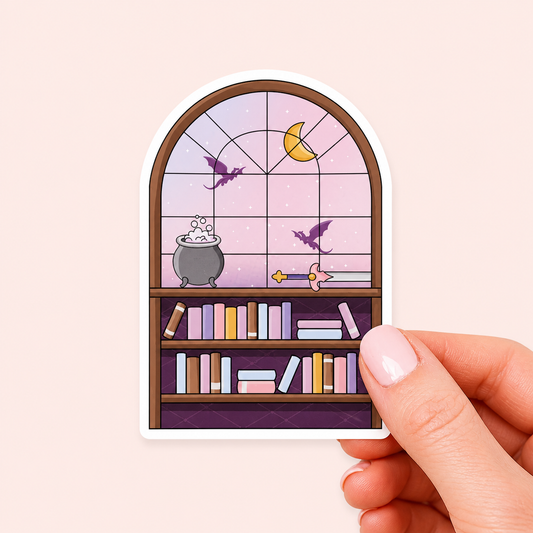 Dragon night sky Vinyl Sticker | 7cm Bookish Decal | Matte & Holographic Stars Finish