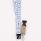 Coastal Cowboy Fabric Lanyard | Detachable Silver clip