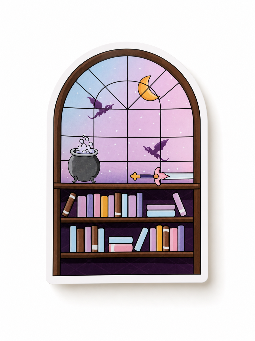 Dragon night sky Vinyl Sticker | 7cm Bookish Decal | Matte & Holographic Stars Finish