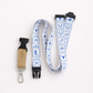Coastal Cowboy Fabric Lanyard | Detachable Silver clip