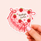 Bookish Girlie Vinyl Sticker | 7cm Bookish Decal | Matte & Holographic Stars Finish