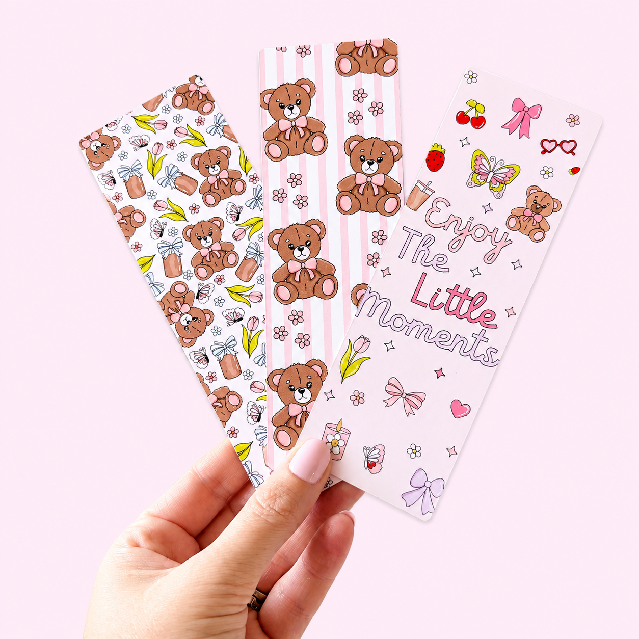 Cosy Teddy Double-sided bookmark with Matte finish