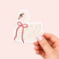 Swan Vinyl Sticker | 7cm Bookish Decal | Matte & Holographic Stars Finish