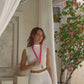 (Cosmetically Imperfect) Pink Sunset - Scrunchie Lanyard – Stretchy, Safe & Cute (49cm + Stretch)