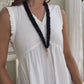 ( Cosmetically Imperfect ) Black Luxe - Scrunchie Lanyard – Stretchy, Safe & Cute (49cm + Stretch)