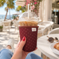 Brown Polka Dot - Rayni Cup Cozy - Reusable Coffee Sleeve (16oz)