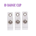 Load image into Gallery viewer, Three ID badge clips on white background with 'ID Badge Clip' text above.

