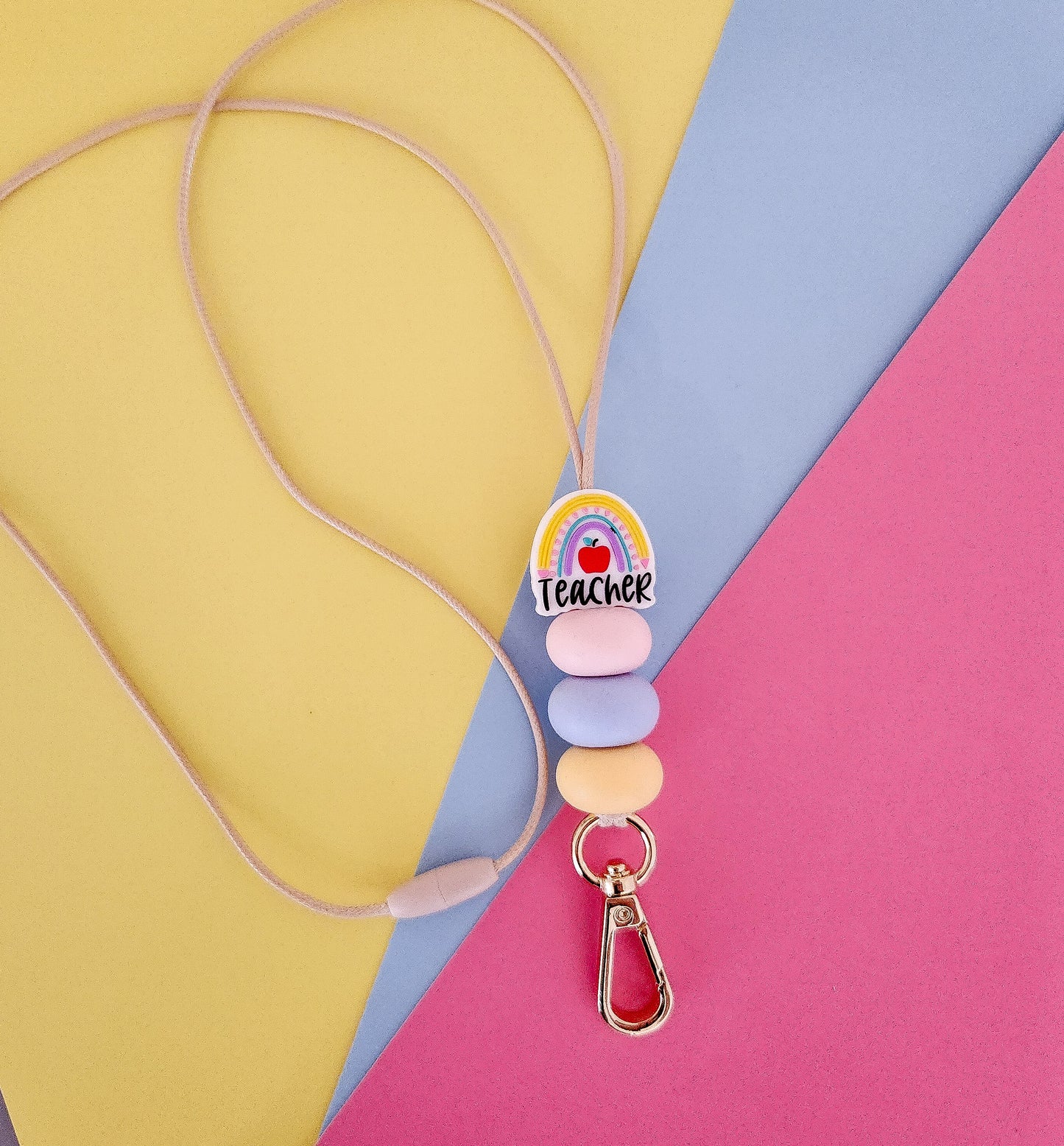 🌈 Over The Rainbow Teacher Lanyard