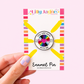 You are safe with me - Pink Glitter Heart Centre Enamel Pin