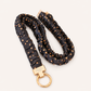 (Cosmetically Imperfect) Brown Polka Dot Scrunchie Lanyard – Stretchy, Safe & Cute (49cm + Stretch)