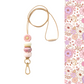 Lanyard with floral design on a white background