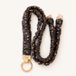 (Cosmetically Imperfect) Brown Polka Dot Scrunchie Lanyard – Stretchy, Safe & Cute (49cm + Stretch)