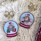 Gingerbread Library Acrylic Shaker Keyring