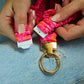 (Cosmetically Imperfect) Pink Sunset - Scrunchie Lanyard – Stretchy, Safe & Cute (49cm + Stretch)