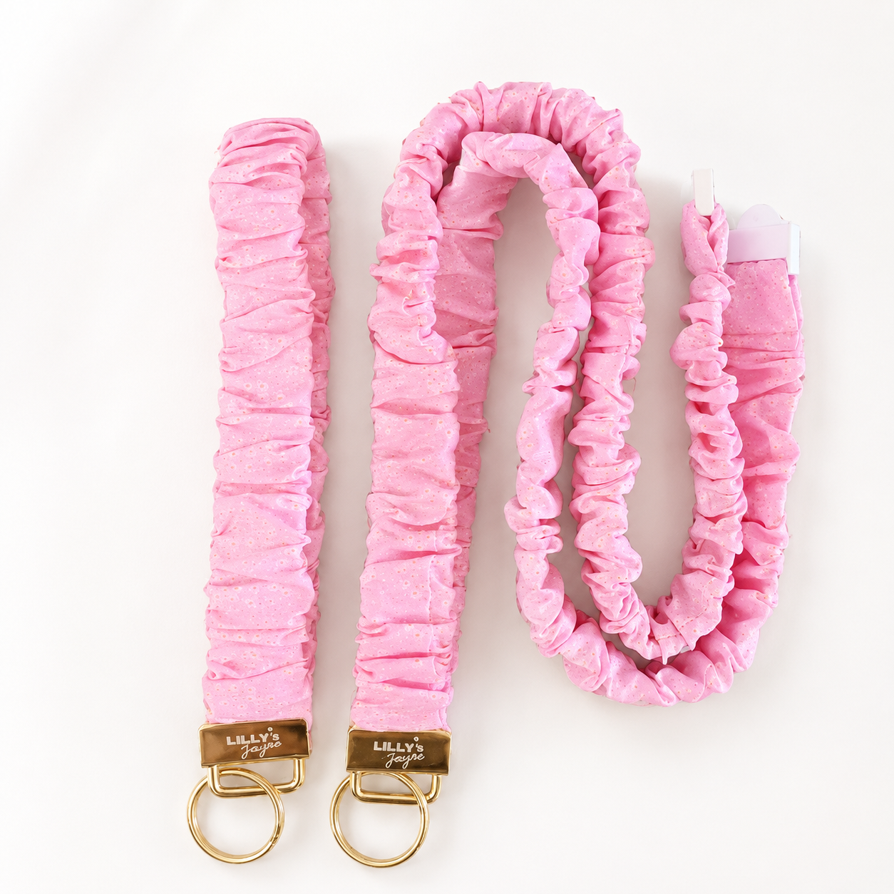 Pink Petal Scrunchie Wristlet (Mini Me)