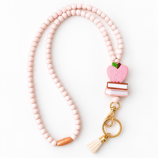 Wooden Bead Lanyard - Teach