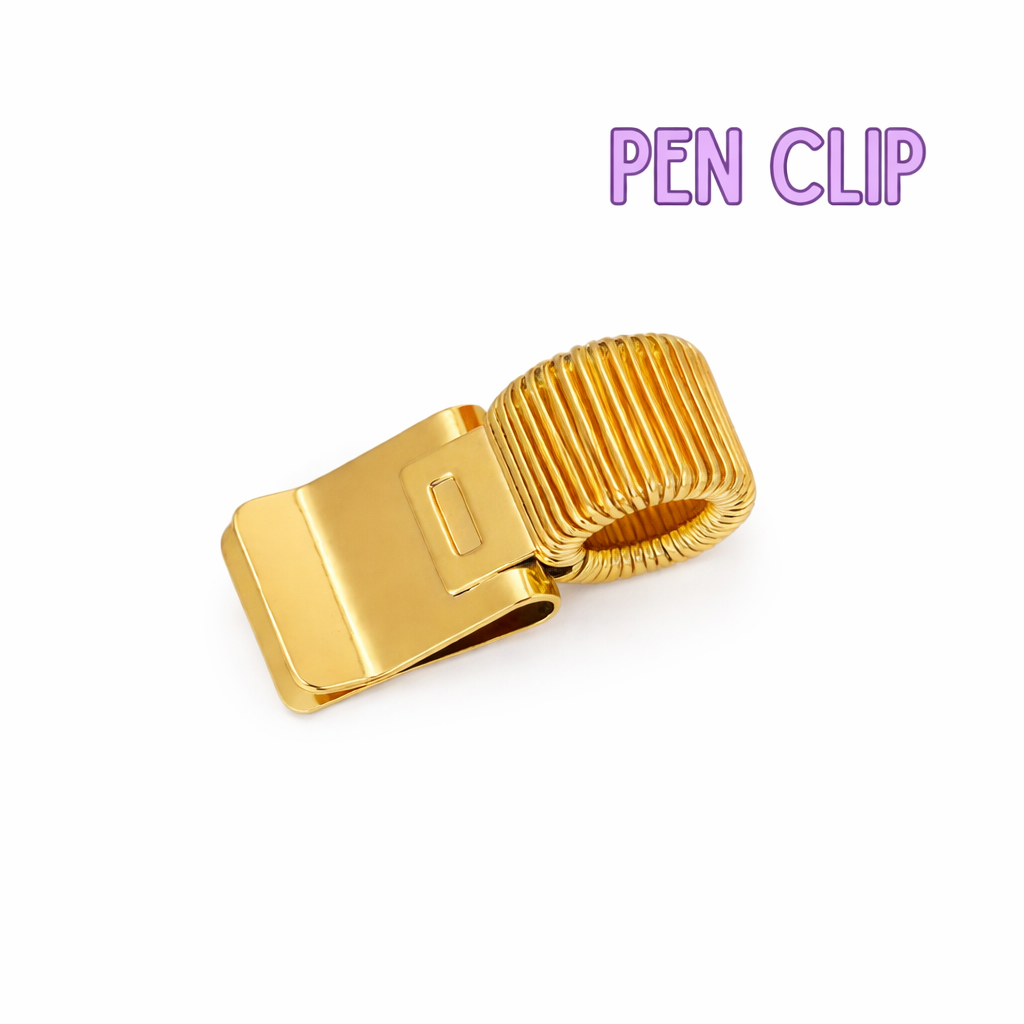Pen Clip – Gold 🌸✨