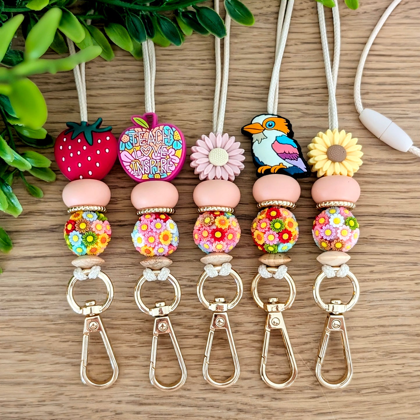 Strawberry Flower Lanyard