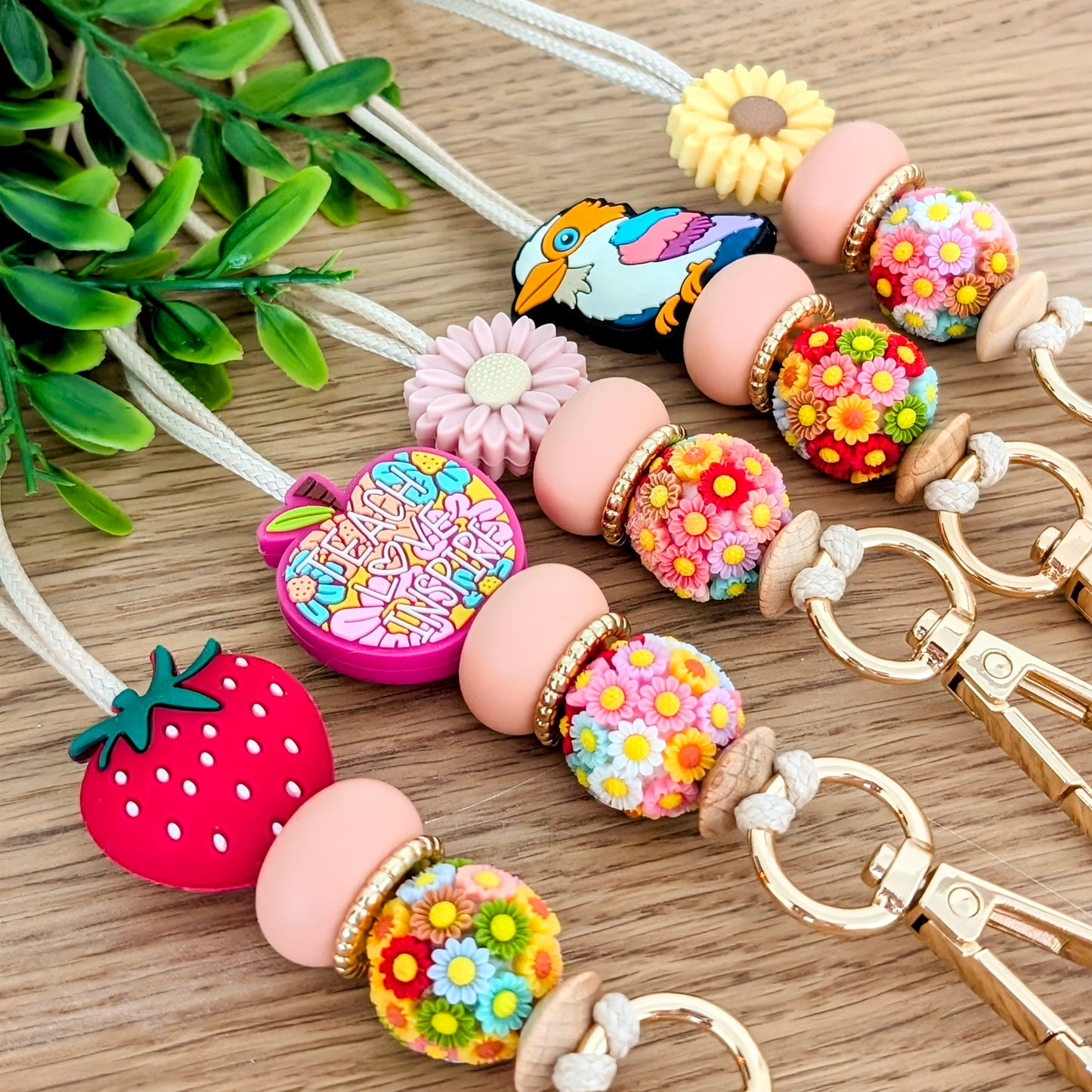 Strawberry Flower Lanyard